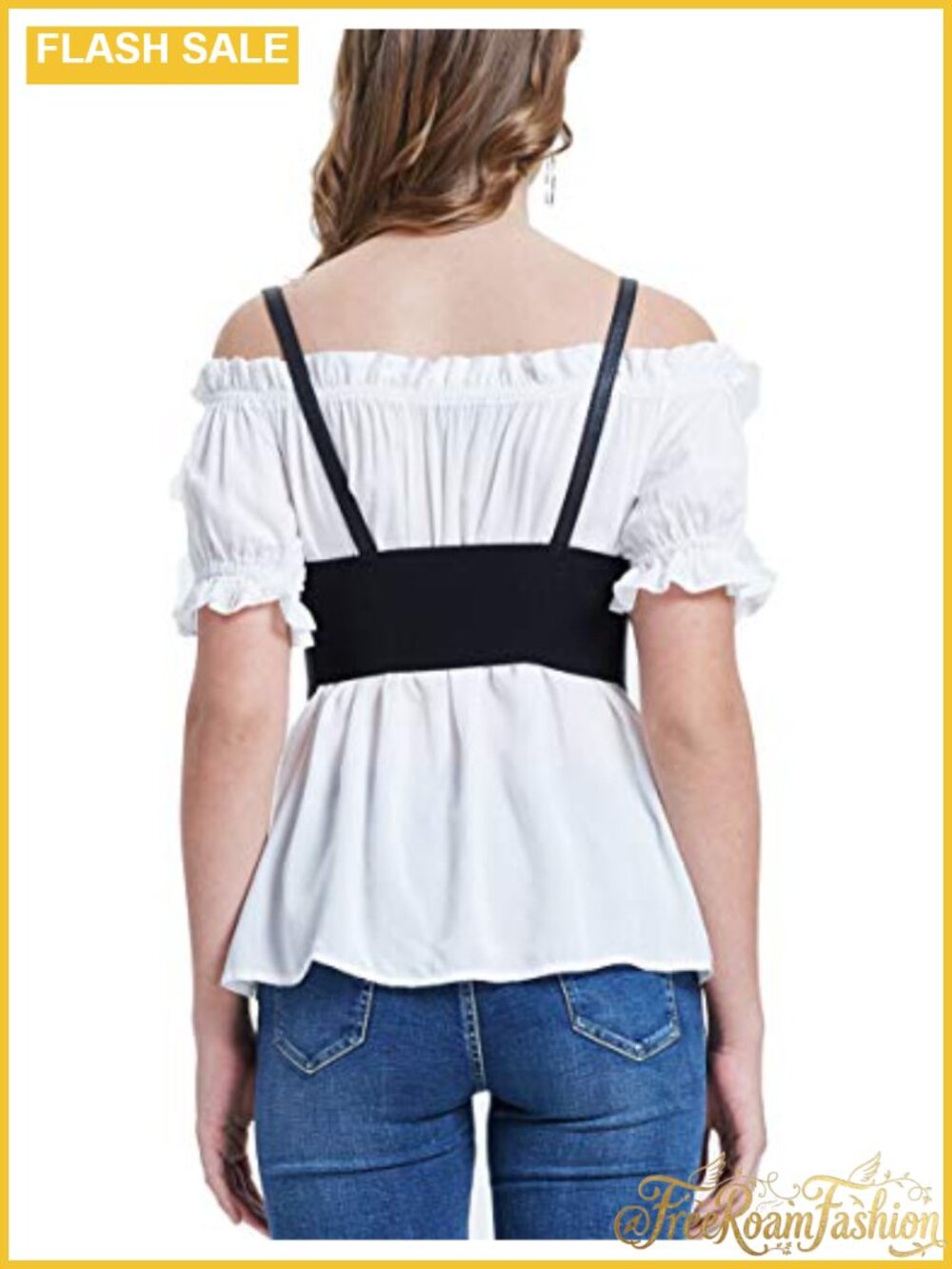 Faux Leather Steampunk Underbust Corset Waist Belt - Picture 4 of 6
